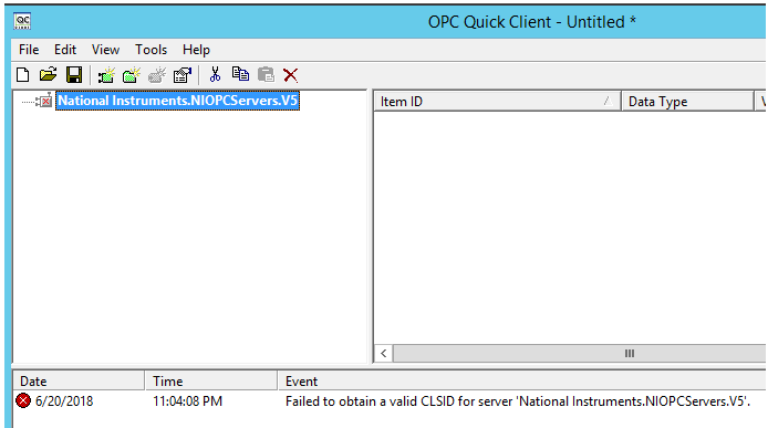 Failed to Obtain a Valid CLSID for Server Error in OPC ...