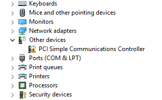Pci simple communications controller