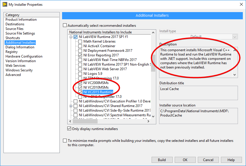 Which Microsoft Visual C Runtime S Should I Include In My Installer National Instruments
