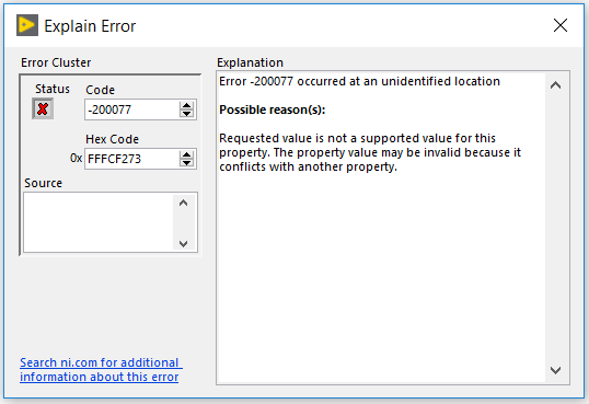 Error -200077 on the USB-6008 - NI