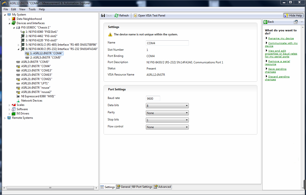 NI MAX Error The Device Name is Not Unique Within the System