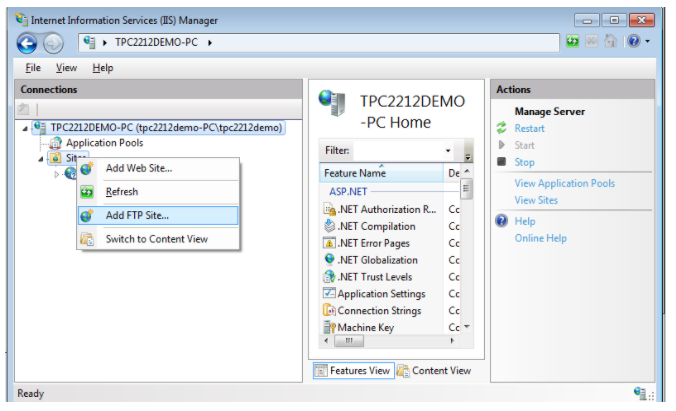 how to configure ftp server in windows 7 professional