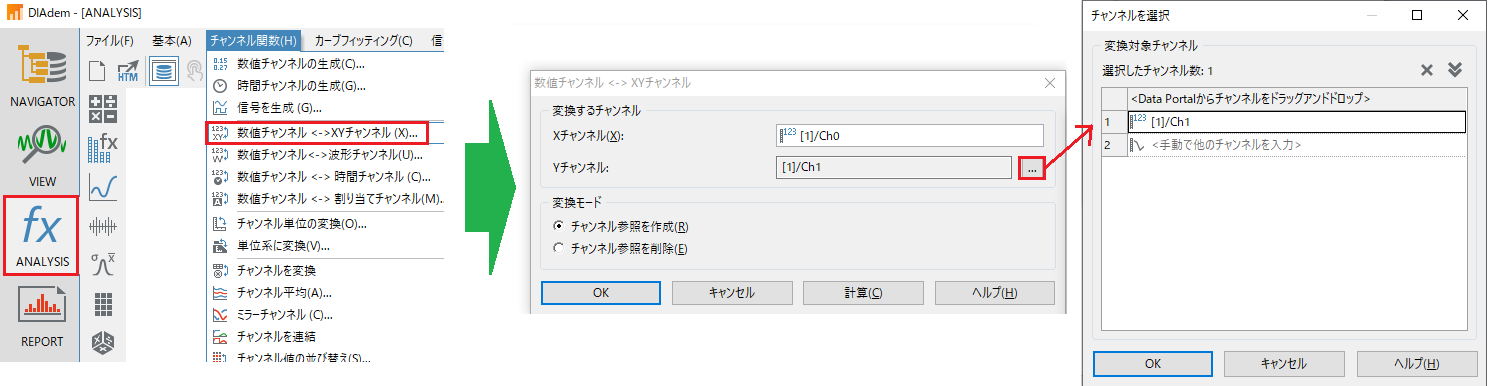DIAdemで包絡線を計算する - NI