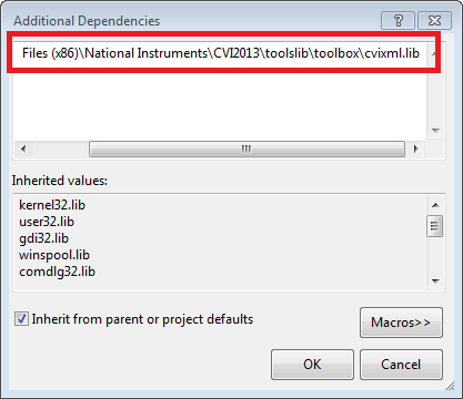 Error LNK2019 in Visual Studio C++ Projects Using LabWindows™/CVI™  Functions - NI