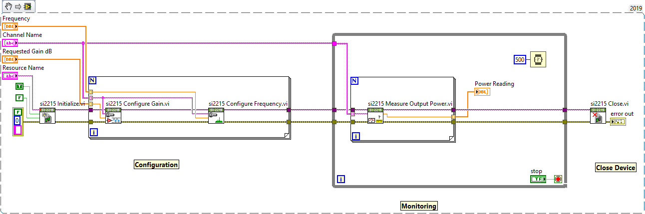 SC 2215 LabVIEW Example Snippet