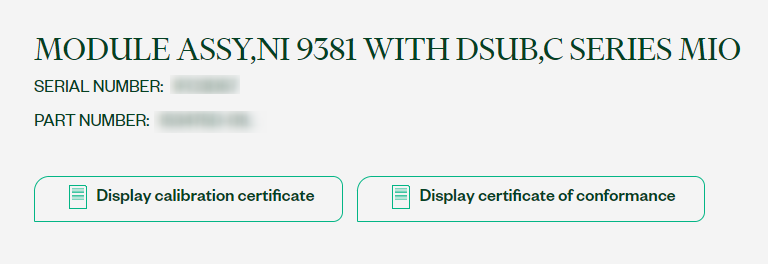 Display Calibration Certificate