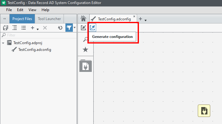 Data REcord AD Generate Configuration