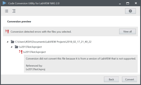LabVIEW 이전 소스 코드를 LabVIEW NXG로 마이그레이션 - NI
