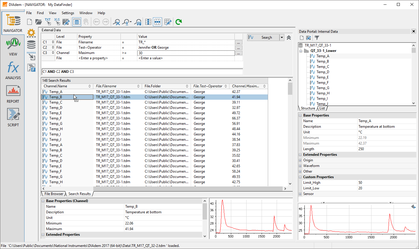 Archived: Connect to DataFinder Servers with Data Navigator and DIAdem - NI