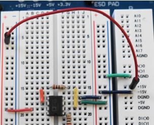 Breadboard with NI ELVIS III - NI