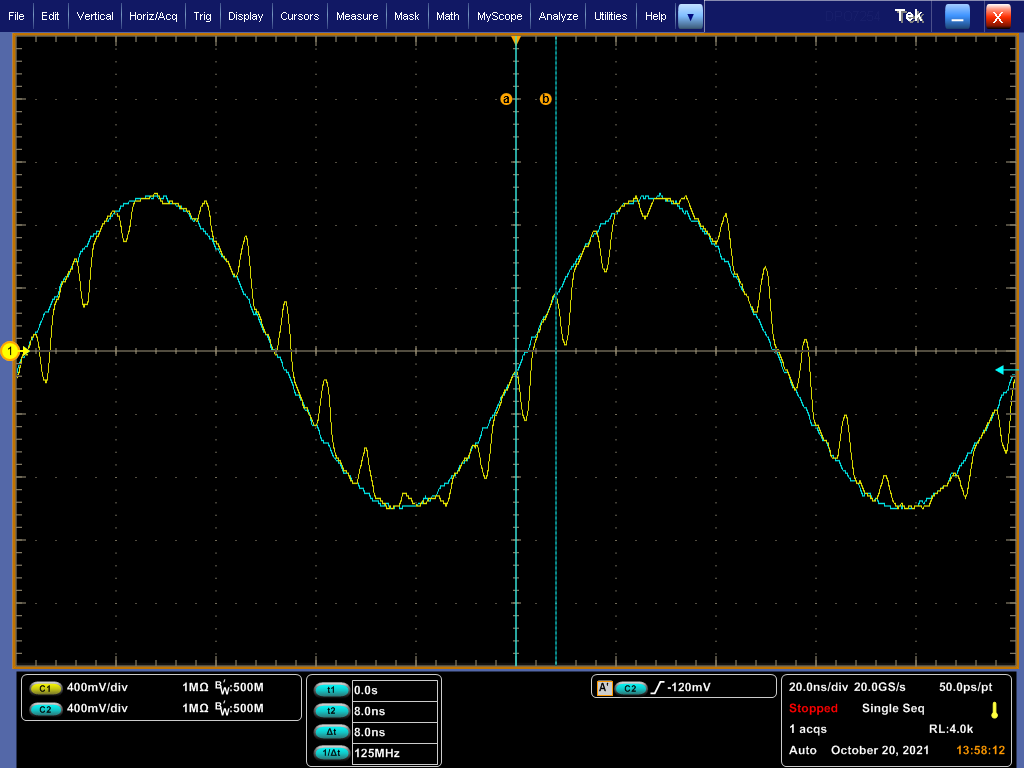 Corrrupt Waveform on AO 0 of NI 5782 - Observed Using an Oscilloscope