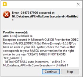 Error -214727900 When Using Multiple SQL Statements in DB Tools Execute Query VI.JPG