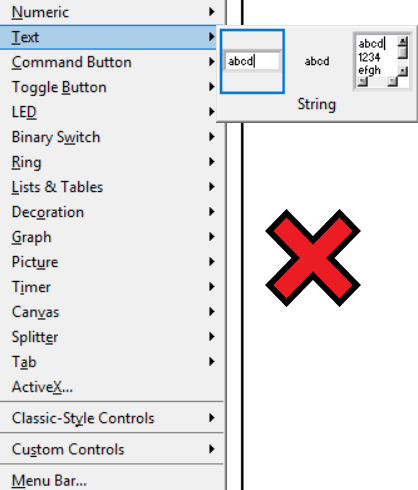 Image showing menu location of CTRL_STRING_LS control type.