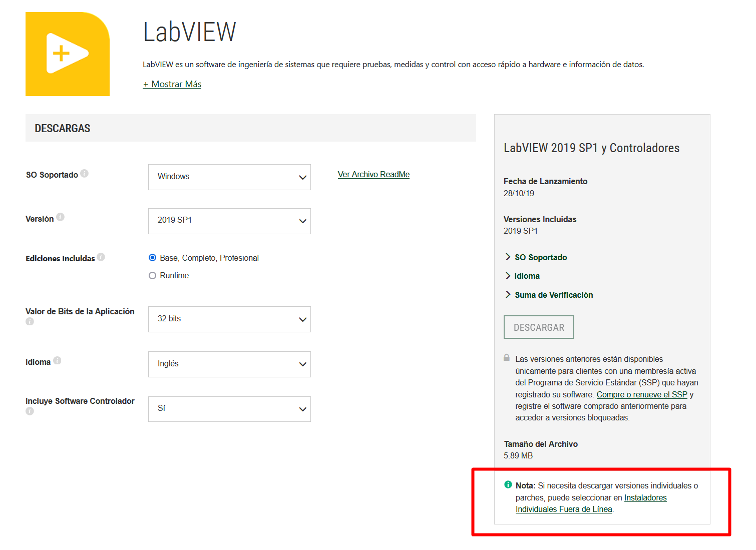 LabVIEW offline installer2019.png