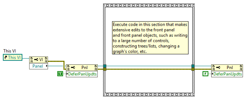 Example of use of Defer Panel Updates property.