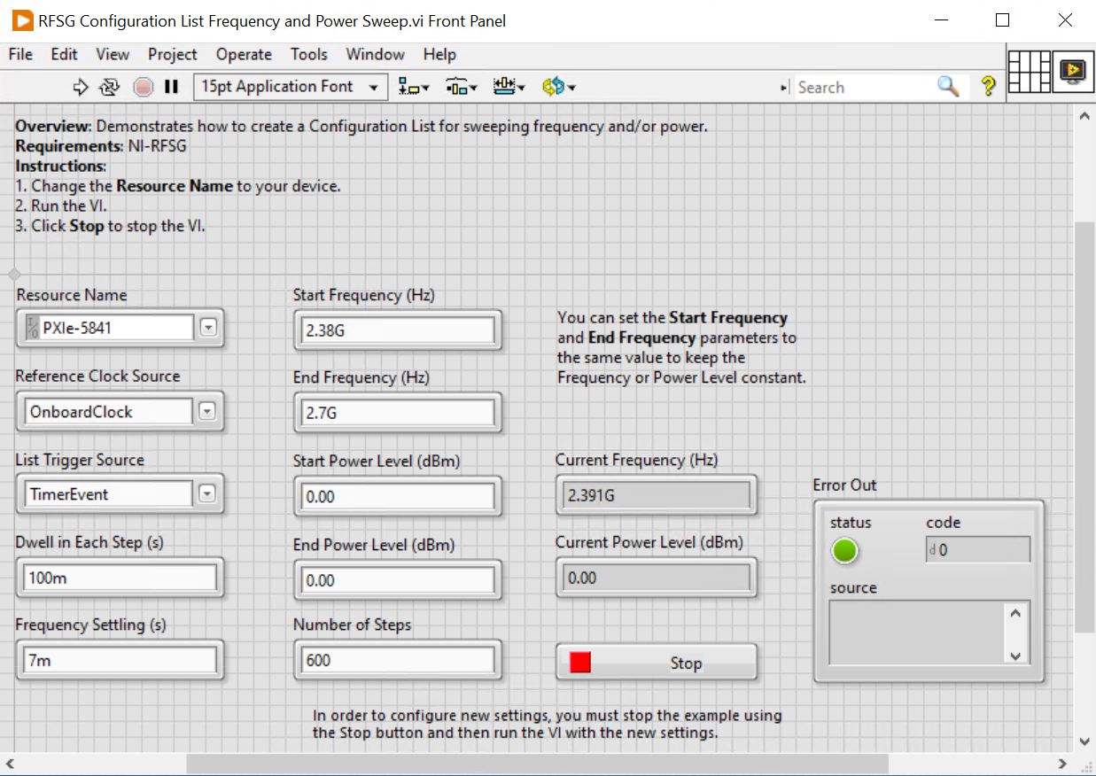 Measure RF Devices Frequency Response on NI VST Without Tracking
