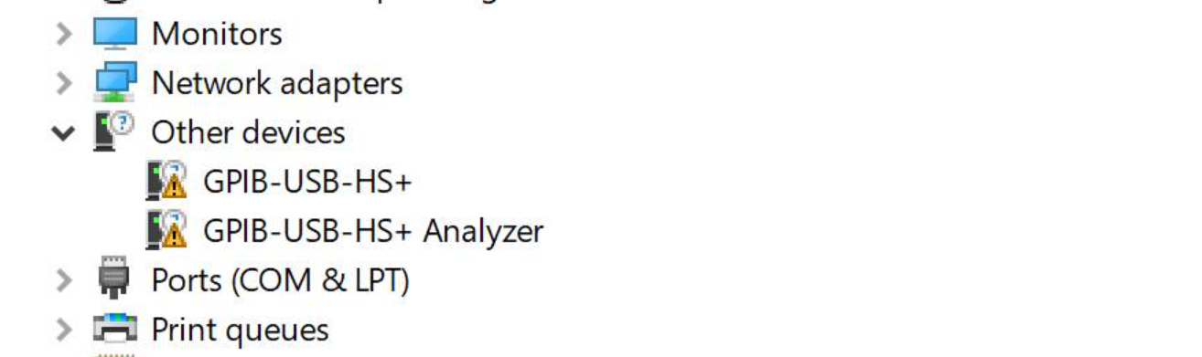 Cannot Detect NI GPIB-USB-HS Device in NI-MAX - NI