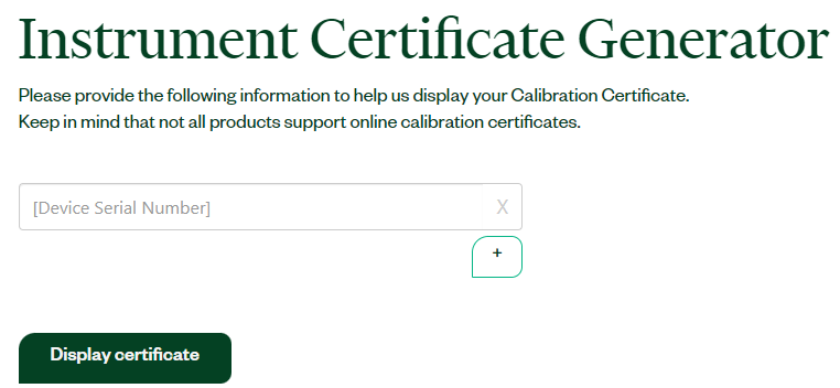 Instrument Certificate Generator