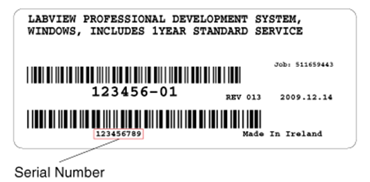 Finding the Serial Number of My NI Software - NI