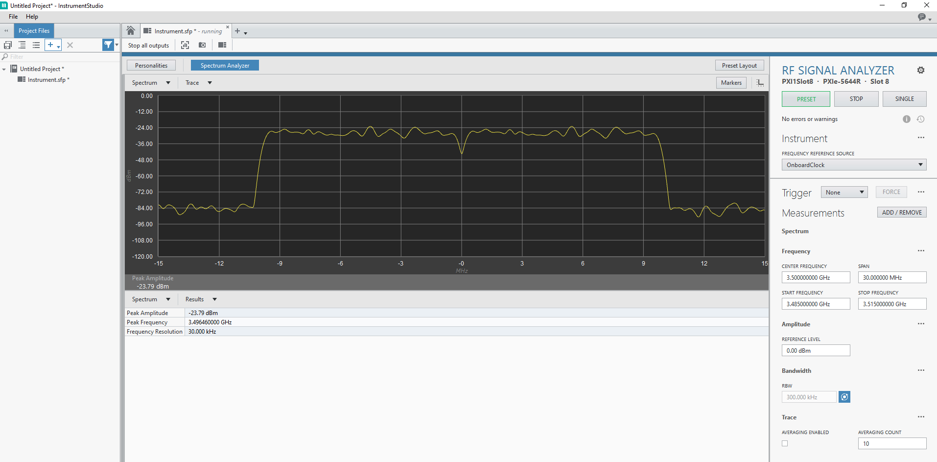 14.1 - Cahnge frequency and BW.PNG