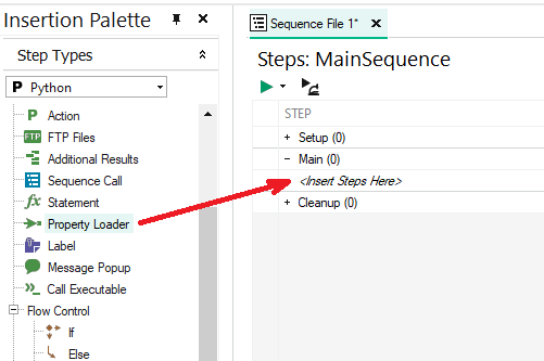 inserting statement step to the sequence